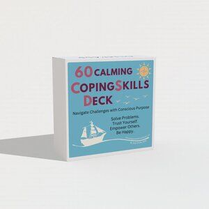 NWT 60 Calming Coping Skills Card Deck - SEL class, family or group activity